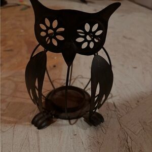 Decorative Brown Owl Tealight Holder